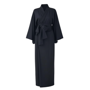 The Premium Kimono Robe- Sumi Black