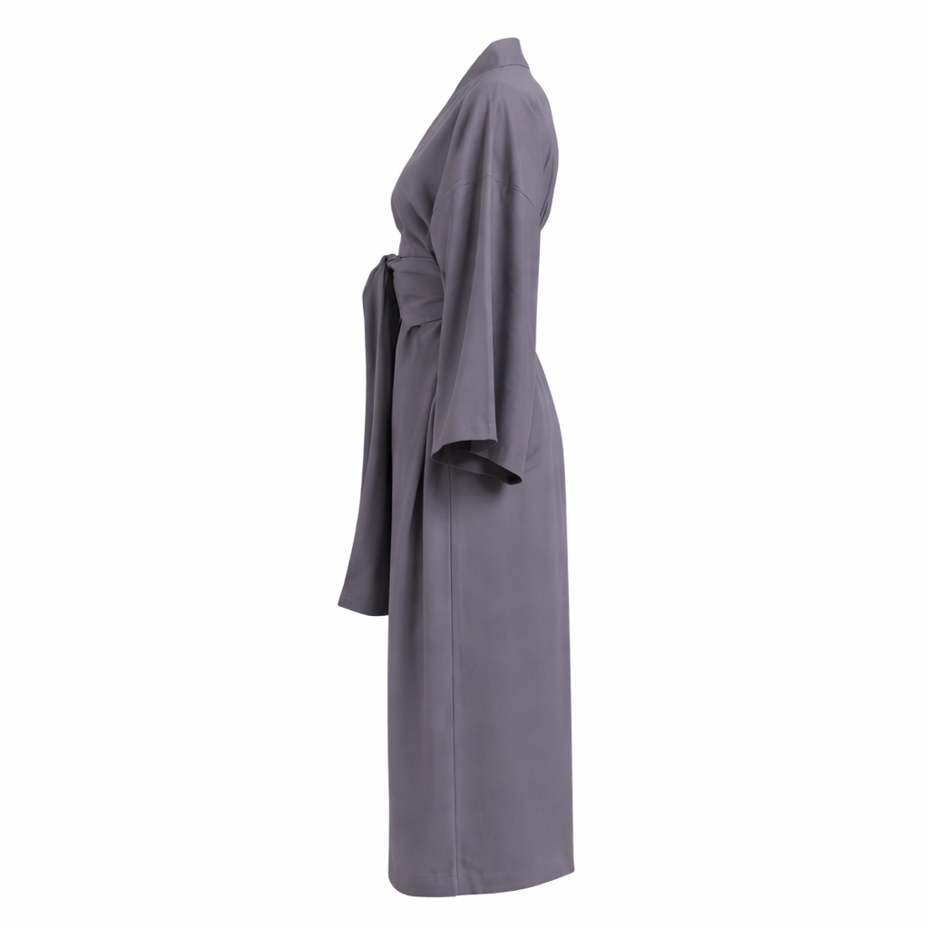 The Premium Kimono Robe- Kaze Grey