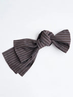 Brown Obi-Belt styled with minimalist Yukata robe – handcrafted Japanese belt by MikaStudio