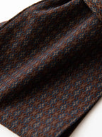 Close-up of Jacquard Burgundy Obi-Belt showing rich woven texture handcrafted in Japan