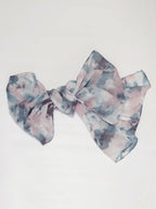 Obi-Belt Kazari Green styled on Yukata robe – handcrafted Japanese obi belt by MikaStudio