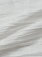 Textured fabric detail of Obi-Belt Kazari White – handcrafted cotton obi by MikaStudio